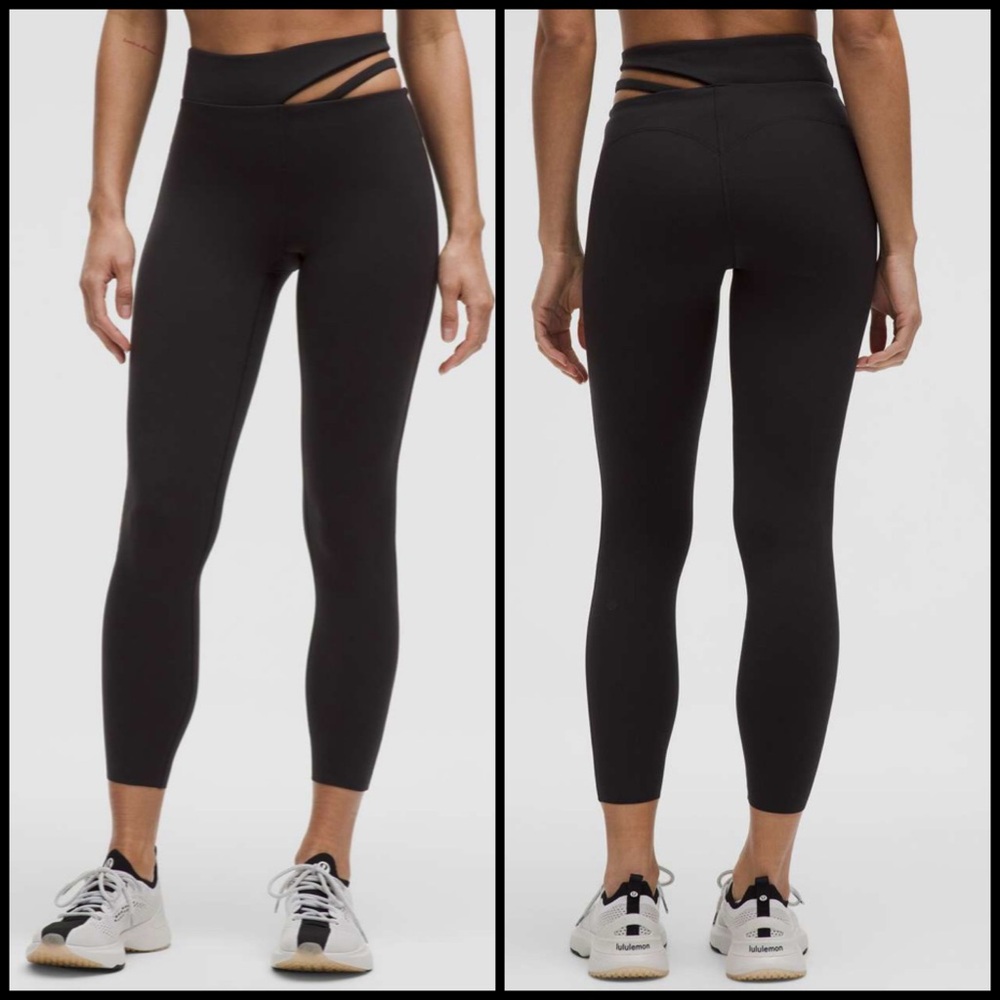 Lululemon Cut-Out‎ Waist High-Rise Train Tight 25" Black size 14 NWT